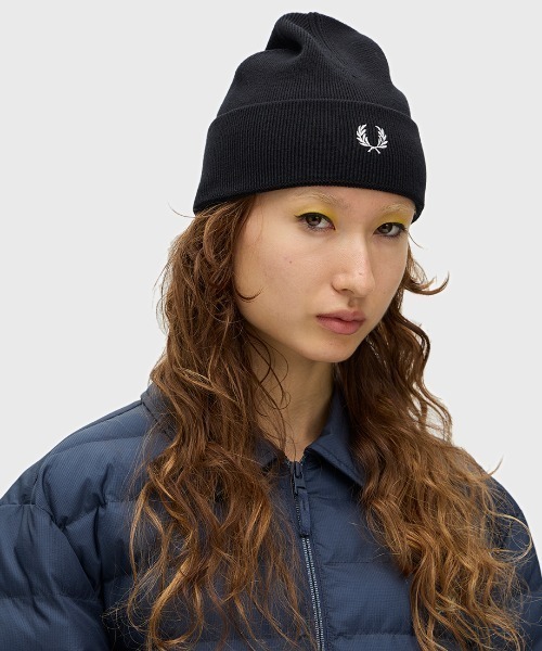 FRED PERRY（フレッドペリー）の「Classic Beanie／ニットビーニー（ニットキャップ/ビーニー・レディース・ブラック/ネイビー/ブラック系その他・ONE SIZE）」の12枚目の写真