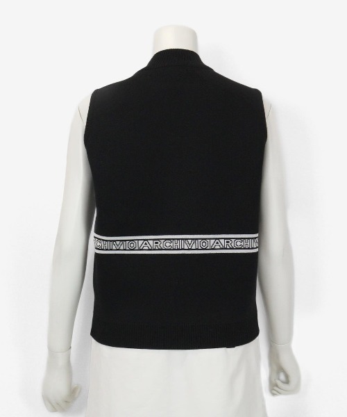 アルチビオarchivio ノースリーブ　ニット　ベスト　38 サイズ：38 ARCHIVIO アルチビオ ニットベスト ストライプ柄 グレー系