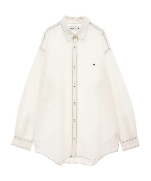CONVERSE TOKYO(コンバーストウキョウ)の「STAR★ ONEPOINT STITCH SHIRT(シャツ/ブラウス・レディース・ライラック/ブルーグリーン/ブラック/ホワイト・FREE)」の2枚目の写真