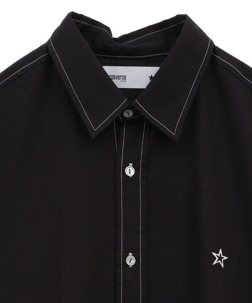 CONVERSE TOKYO(コンバーストウキョウ)の「STAR★ ONEPOINT STITCH SHIRT(シャツ/ブラウス・レディース・ライラック/ブルーグリーン/ブラック/ホワイト・FREE)」の9枚目の写真