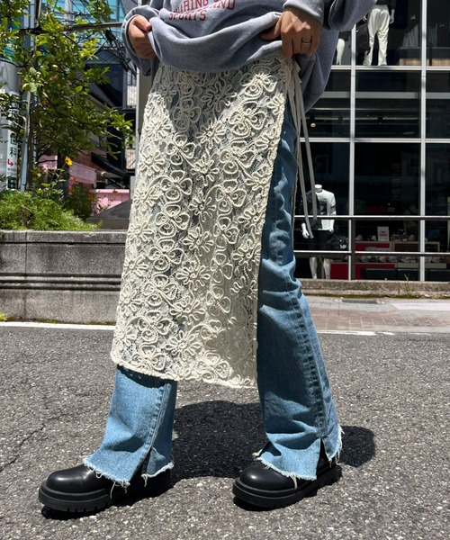 CIAOPANIC TYPY（チャオパニックティピー）の「アソート巻きスカート（スカート・レディース・ブラック/ホワイト・ONE SIZE）」の3枚目の写真