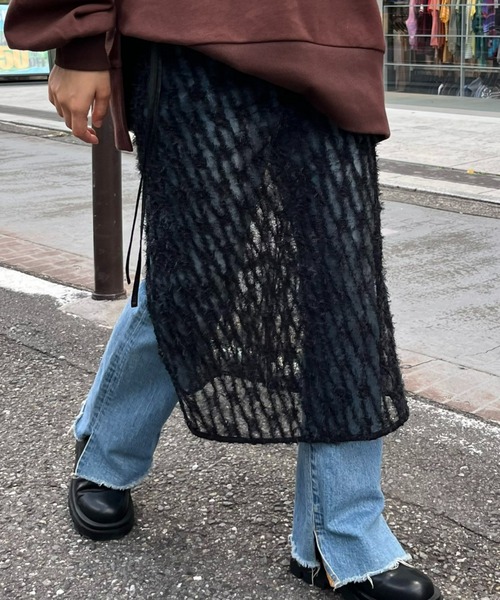 CIAOPANIC TYPY（チャオパニックティピー）の「アソート巻きスカート（スカート・レディース・ブラック/ホワイト・ONE SIZE）」の9枚目の写真