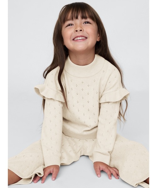 GAP（ギャップ）の「babyGap CashSoft カシミヤタッチ ポインテールセーター（ニット/セーター・キッズ・アイボリー/ブラウン/ベージュ/ラベンダー・70cm/80ｃｍ/90cm/95cm/100cm/105cm/110cm）」の2枚目の写真