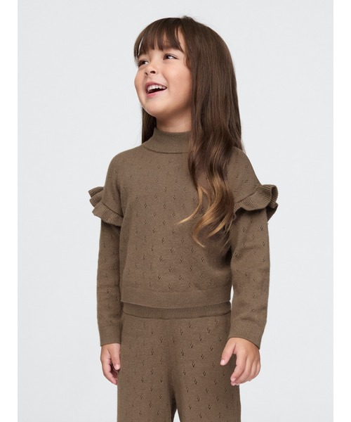 GAP（ギャップ）の「babyGap CashSoft カシミヤタッチ ポインテールセーター（ニット/セーター・キッズ・アイボリー/ブラウン/ベージュ/ラベンダー・70cm/80ｃｍ/90cm/95cm/100cm/105cm/110cm）」の3枚目の写真