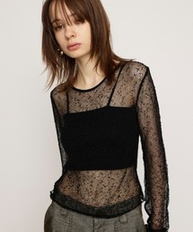 NEP SHEER KNIT TOPS シアー ネップ トップス