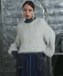 HARE | ロングシャギーニットプルオーバー(HARE)(ニット/セーター)