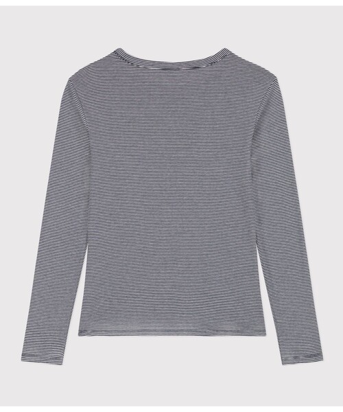 PETIT BATEAU(プチバトー)の「長袖Tシャツ(Tシャツ/カットソー・レディース・ブルー系その他/ブラウン系その他・XX-SMALL/X-SMALL/SMALL/MEDIUM/LARGE)」の4枚目の写真