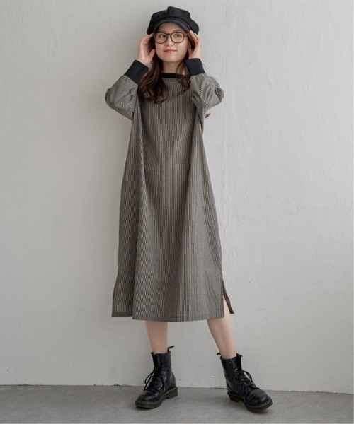 LBC（エルビーシー）の「リブ使いワンピース（ワンピース・レディース・ネイビー/チャコールグレー/オレンジ・M）」の5枚目の写真