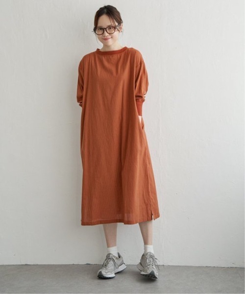 LBC（エルビーシー）の「リブ使いワンピース（ワンピース・レディース・ネイビー/チャコールグレー/オレンジ・M）」の7枚目の写真