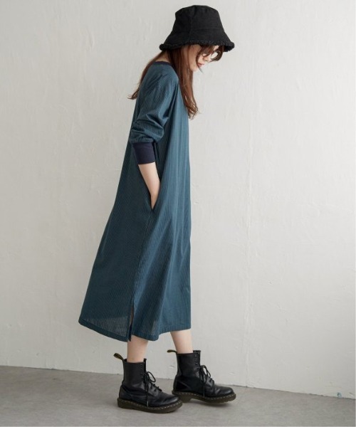 LBC（エルビーシー）の「リブ使いワンピース（ワンピース・レディース・ネイビー/チャコールグレー/オレンジ・M）」の8枚目の写真