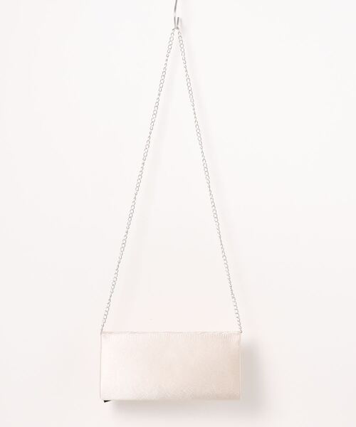 florist（フローリスト）の「【2way】アシンメトリープリーツオケージョンサテンクラッチバッグ（クラッチバッグ・レディース・シルバー/ブラック/クリーム・FREE）」の13枚目の写真