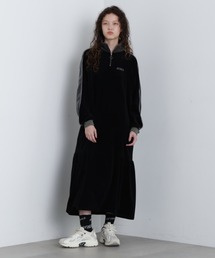 《直営店限定》FLARE VELOR ONEPIECE/フレアーベロアワンピース