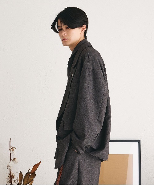 epnok(エプノック)の「ピークドラペルダブルテーラードジャケット(テーラードジャケット・メンズ・ネイビー/チャコールグレー/カーキ/ブラック/ブラウン・LARGE/MEDIUM/SMALL)」の22枚目の写真