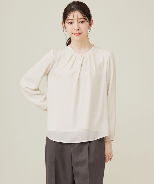 ANY SIS（エニィスィス）の「【WEB・一部店舗限定】エニポカシリーズ ブラウス（シャツ/ブラウス・レディース・アイボリー系/ネイビー系/ブラック系3・1/2/3）」の10枚目の写真