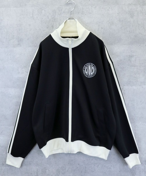 セール】embroidery side line track jacket/胸刺繍 サイドライン