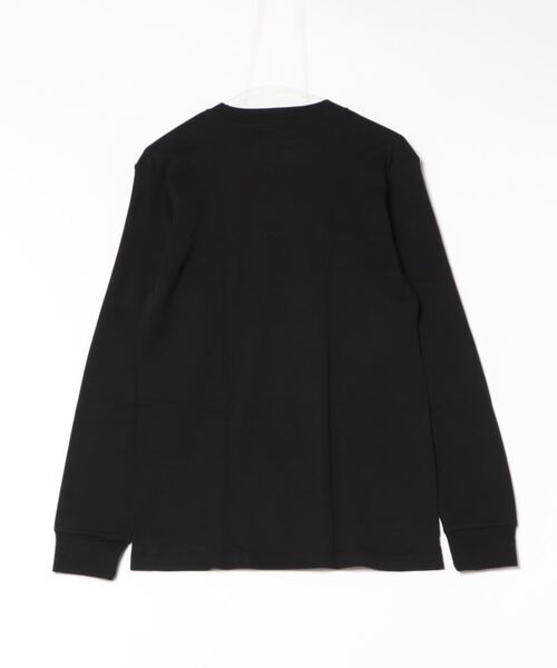 HANES(ヘインズ)の「【HANES/ヘインズ】クルーネックスムースロングスリーブT HM4-A204(Tシャツ/カットソー・メンズ・ホワイト/ブラック・MEDIUM/LARGE/X-LARGE)」の3枚目の写真