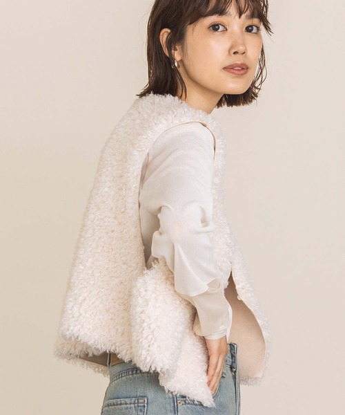 Gready Brilliant(グレディブリリアン)の「ベロア袖ボートネックチュールカットソー(Tシャツ/カットソー・レディース・アイボリー/ブラック/グレー・FREE)」の15枚目の写真