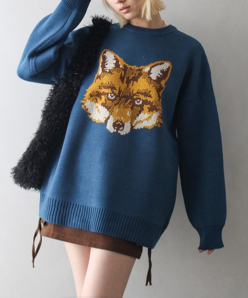 ニット・セーター IONSEOUL Spray Hood Knit セール】キツネジャガードニット（ニット/セーター）｜SpRay