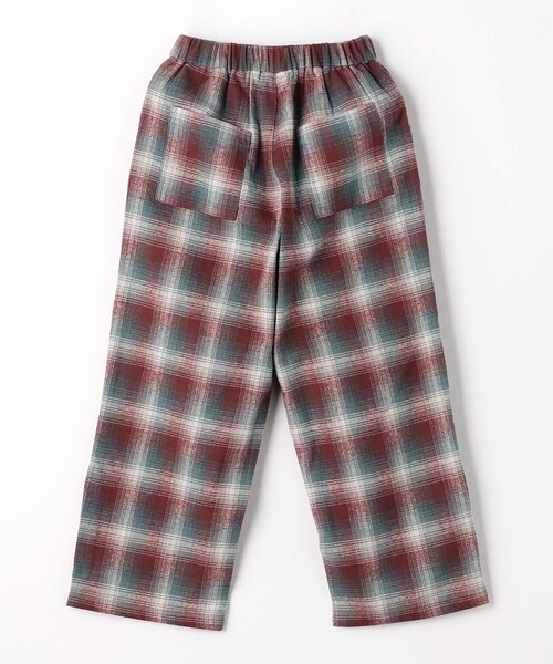 green label relaxing(グリーンレーベルリラクシング)の「TJ オンブレチェック ネルパンツ / キッズ 100cm-130cm(その他パンツ・キッズ・ワインレッド/オレンジ系その他・110cm/130cm/100cm/120cm)」の6枚目の写真
