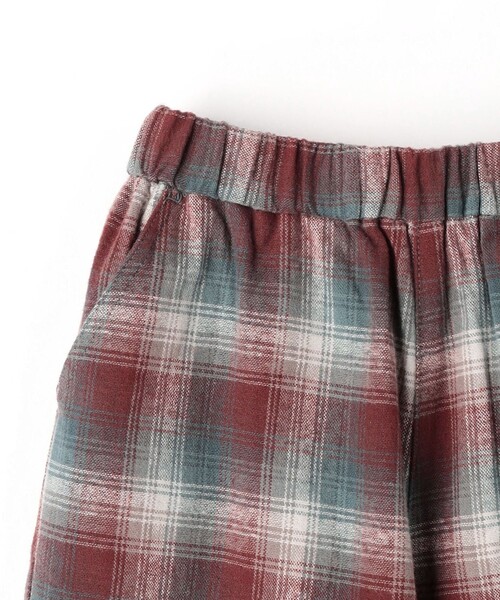 green label relaxing(グリーンレーベルリラクシング)の「TJ オンブレチェック ネルパンツ / キッズ 100cm-130cm(その他パンツ・キッズ・ワインレッド/オレンジ系その他・110cm/130cm/100cm/120cm)」の7枚目の写真