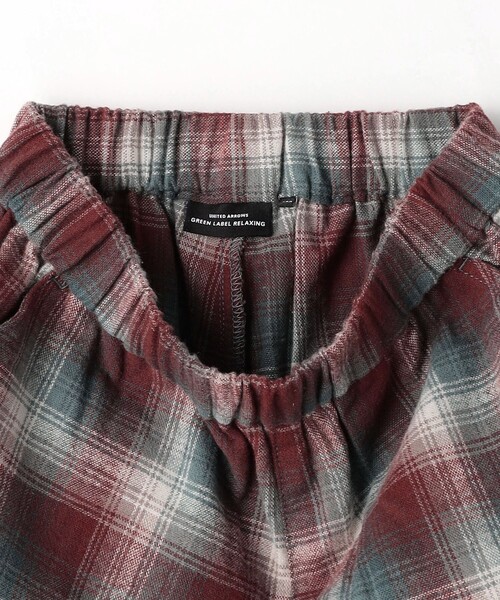 green label relaxing(グリーンレーベルリラクシング)の「TJ オンブレチェック ネルパンツ / キッズ 100cm-130cm(その他パンツ・キッズ・ワインレッド/オレンジ系その他・110cm/130cm/100cm/120cm)」の10枚目の写真