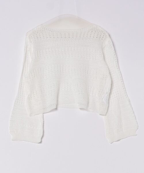 STYLEBLOCK（スタイルブロック）の「透かし編みニット（ニット/セーター・レディース・イエロー/ベージュ系その他/カーキ/ブラック/ホワイト・FREE）」の7枚目の写真