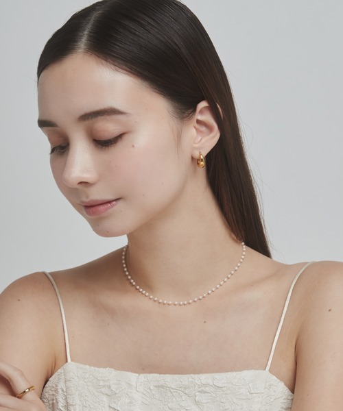 セール】【 金属アレルギー対応 】 シンプルパールネックレス