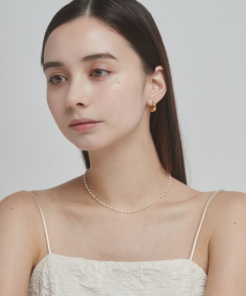 セール】【 金属アレルギー対応 】 シンプルパールネックレス