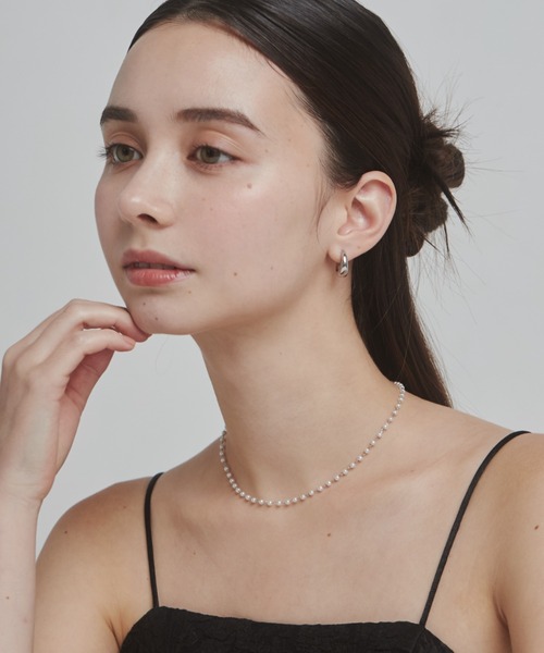 セール】【 金属アレルギー対応 】 シンプルパールネックレス