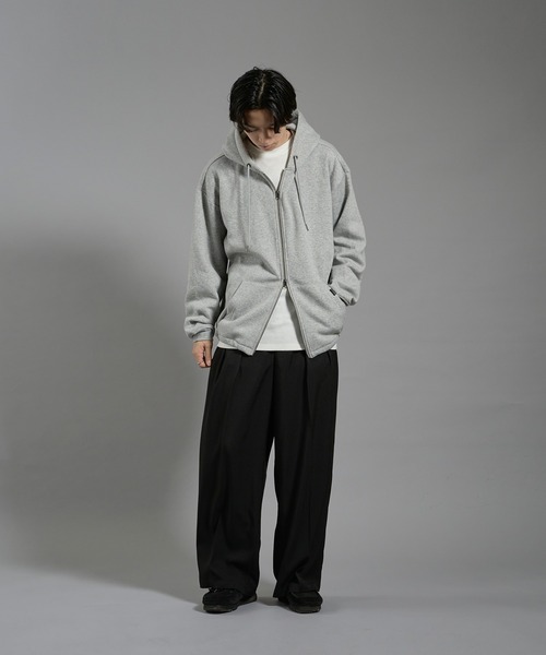 RUBBER LOGO DRAW CODE DOUBLE ZIP PARKA/ラバーロゴドロー