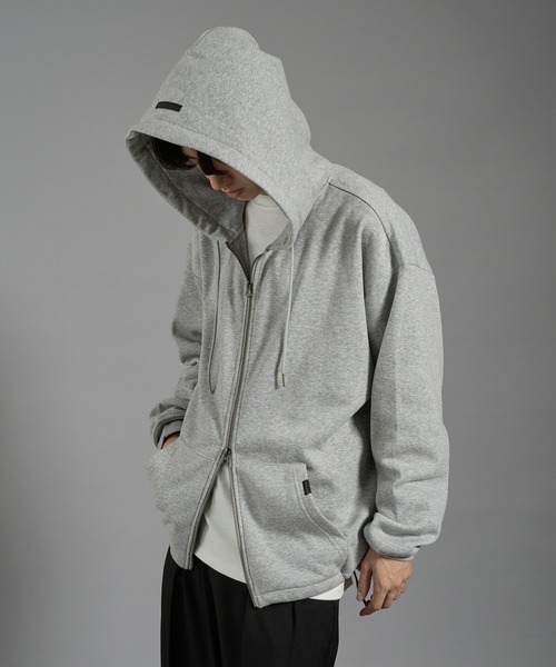 RUBBER LOGO DRAW CODE DOUBLE ZIP PARKA/ラバーロゴドロー
