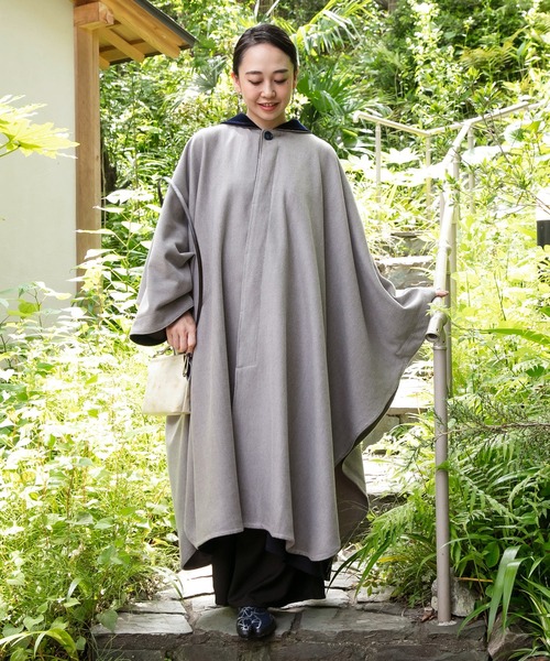 カヤ（カヤ）の「【カヤ】寒の着ケープコート（その他アウター・レディース・グリーン系その他/スミクロ/グレー・FREE）」の17枚目の写真