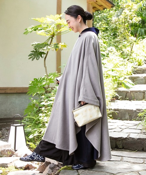 カヤ（カヤ）の「【カヤ】寒の着ケープコート（その他アウター・レディース・グリーン系その他/スミクロ/グレー・FREE）」の19枚目の写真