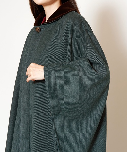 カヤ（カヤ）の「【カヤ】寒の着ケープコート（その他アウター・レディース・グリーン系その他/スミクロ/グレー・FREE）」の10枚目の写真