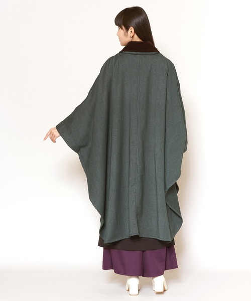 カヤ（カヤ）の「【カヤ】寒の着ケープコート（その他アウター・レディース・グリーン系その他/スミクロ/グレー・FREE）」の8枚目の写真