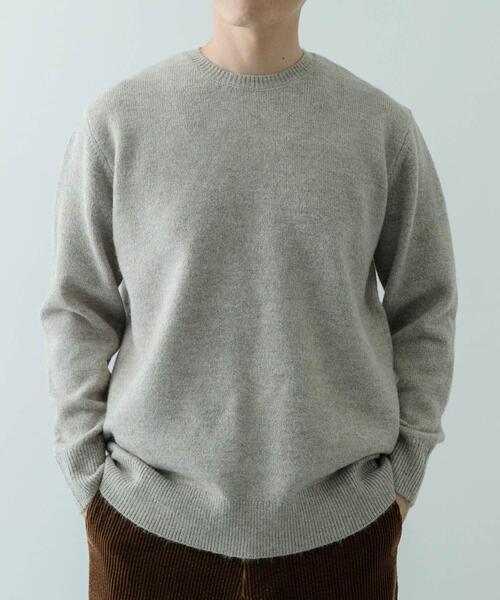 ITEMS URBANRESEARCH(アイテムズ アーバンリサーチ)の「ウール混 クルーネック ニット(ニット/セーター・メンズ・ベージュ/ブラック/チャコールグレー・MEDIUM/LARGE)」の19枚目の写真