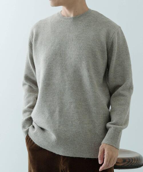 ITEMS URBANRESEARCH(アイテムズ アーバンリサーチ)の「ウール混 クルーネック ニット(ニット/セーター・メンズ・ベージュ/ブラック/チャコールグレー・MEDIUM/LARGE)」の18枚目の写真