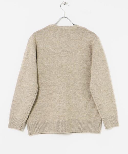 ITEMS URBANRESEARCH(アイテムズ アーバンリサーチ)の「ウール混 クルーネック ニット(ニット/セーター・メンズ・ベージュ/ブラック/チャコールグレー・MEDIUM/LARGE)」の10枚目の写真