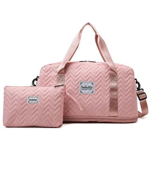 Miniministore(ミニミニストア)の「拡張ファスナーボストンバッグ ポーチ付き(ボストンバッグ・レディース・ラベンダー/ネイビー/パープル/ミント/ピンク/ダークグリーン/オフホワイト/ブラック・FREE)」の8枚目の写真