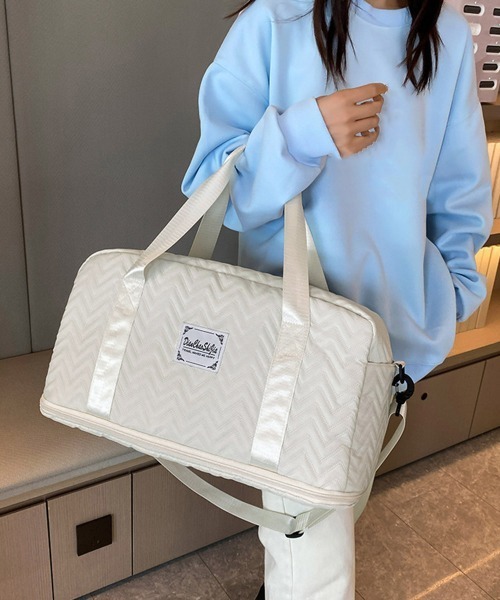 Miniministore(ミニミニストア)の「拡張ファスナーボストンバッグ ポーチ付き(ボストンバッグ・レディース・ラベンダー/ネイビー/パープル/ミント/ピンク/ダークグリーン/オフホワイト/ブラック・FREE)」の18枚目の写真