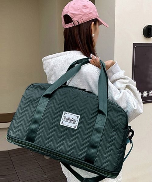 Miniministore(ミニミニストア)の「拡張ファスナーボストンバッグ ポーチ付き(ボストンバッグ・レディース・ラベンダー/ネイビー/パープル/ミント/ピンク/ダークグリーン/オフホワイト/ブラック・FREE)」の22枚目の写真
