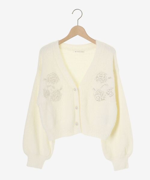 MAJESTIC LEGON（マジェスティックレゴン）の「キラキラビーズ刺繍シャギーカーデ（カーディガン/ボレロ・レディース・ピンク/ライトグレー/アイボリー/ブルー系その他5・MEDIUM）」の17枚目の写真