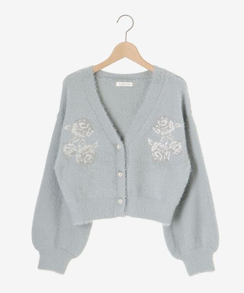 MAJESTIC LEGON（マジェスティックレゴン）の「キラキラビーズ刺繍シャギーカーデ（カーディガン/ボレロ・レディース・ピンク/ライトグレー/アイボリー/ブルー系その他5・MEDIUM）」の15枚目の写真