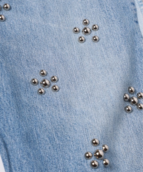 DISCOVERED（ディスカバード）の「Flower Ramponi Studs Denim Pants（デニムパンツ・メンズ・インディゴブルー/ブラック・FREE）」の6枚目の写真