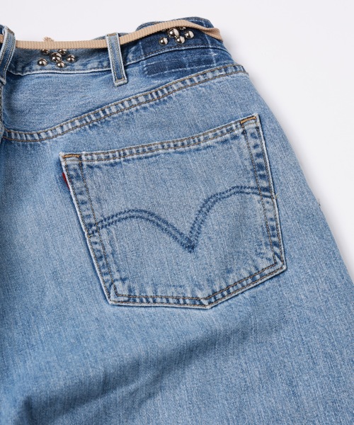 DISCOVERED（ディスカバード）の「Flower Ramponi Studs Denim Pants（デニムパンツ・メンズ・インディゴブルー/ブラック・FREE）」の9枚目の写真