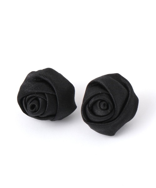 LEPSIM(レプシィム)の「【結婚式/オケージョン】ローズピアス 231990(ピアス(両耳用)・レディース・ブラック・ONE SIZE)」の3枚目の写真