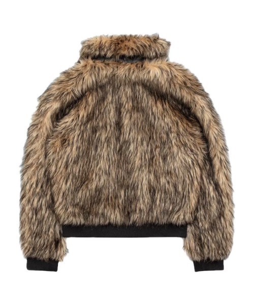 RACER WORLDWIDE(レーサーワールドワイド)の「ストリートファッション RACER WORLDWIDE レーサーワールドワイド Fur Bomber ファーボンバージャケット ボリュームジャケット ファーアウター ファーブルゾン フェイクファー ジップアウター 長袖アウター 羽織り ヒップホップスタイル ストリートブランド(ブルゾン・メンズ・ブラウン・L/M)」の5枚目の写真