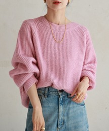袖ぽわんのリラクシングボリュームスリーブニット