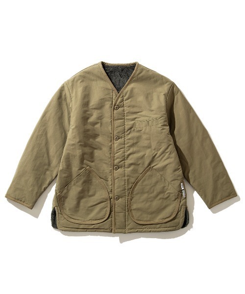 UNFRM Outdoor Standard Reversible No Collar Cardigan Jacket — двусторонняя куртка‑кардиган без воротника, хлопок/полиэстер