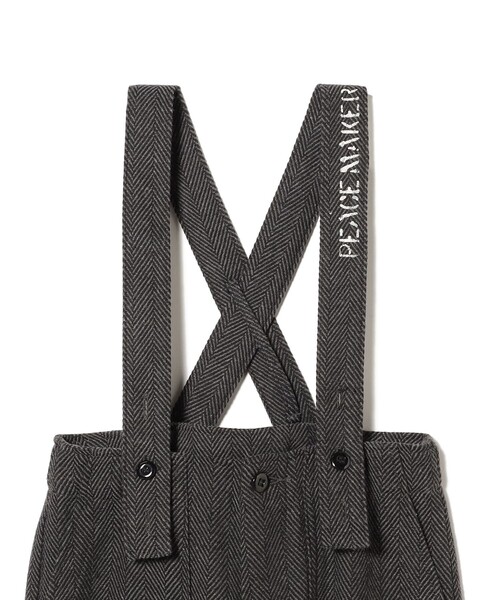 GO TO HOLLYWOOD（ゴートゥーハリウッド）の「GO TO HOLLYWOOD / ヘリンボーン サスペンダー付き パンツ 2024FW（100～150cm）（その他パンツ・キッズ・ブラウン/チャコールグレー・SMALL/MEDIUM/LARGE）」の4枚目の写真